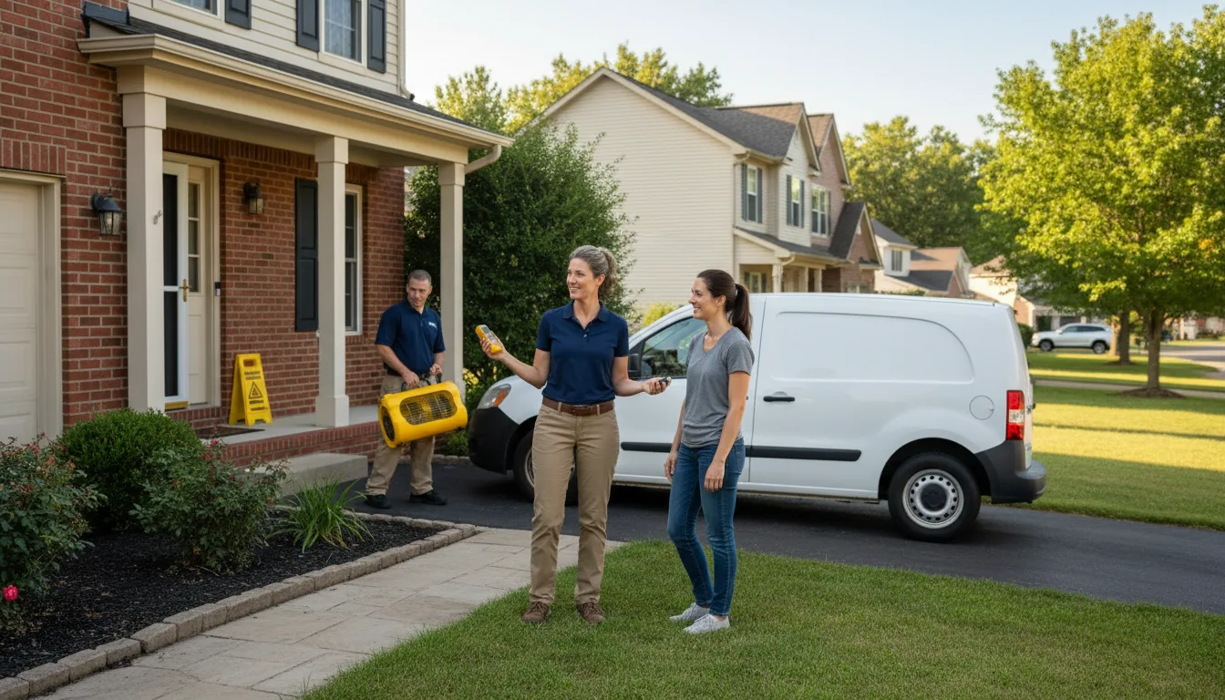Residential water damage restoration in Lake, MS